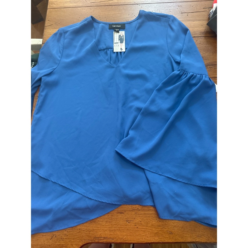 karen kane‎ NWT blue bell sleeve blouse small
